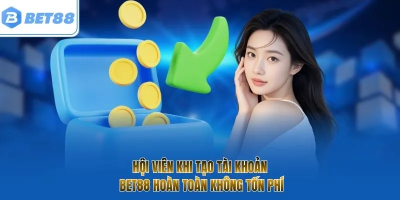 Hội viên khi tạo tài khoản BET88 hoàn toàn không tốn phí
